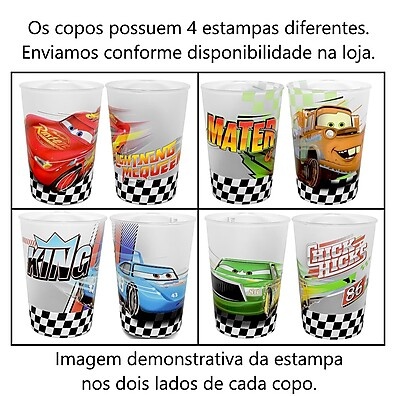 Copos Carros Relâmpago McQueen: Festa Infantil Radical!