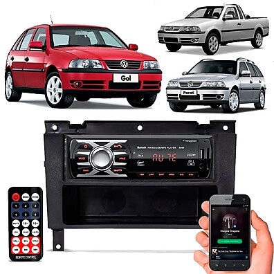 Rádio Automotivo 1 Din + Moldura Gol G3: Som Completo!
