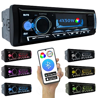 Rádio Automotivo Bluetooth 50W: Som e Conectividade!