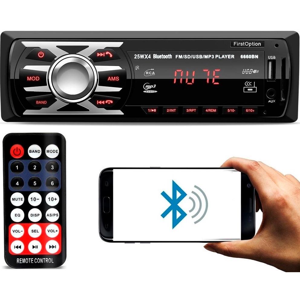 Rádio Automotivo Bluetooth: Som e Carga!