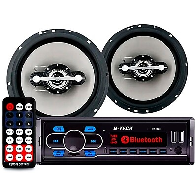 Rádio Bluetooth USB + Falantes 6" 140W Leson