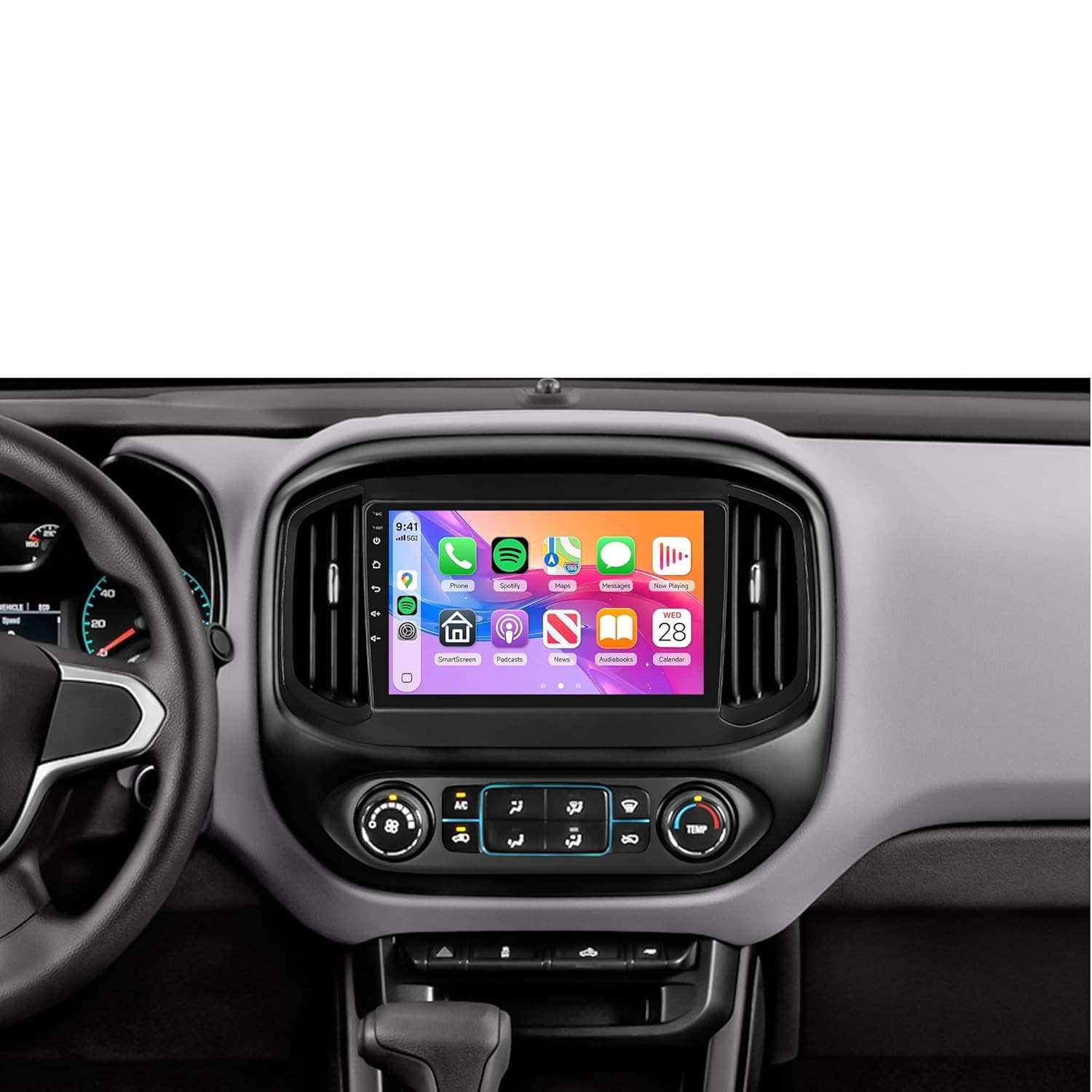 Upgrade Rádio Android 15 para Chevy Colorado/GMC Canyon 2015-2018: Tela 9" INCELL, Carplay Sem Fio, GPS e Câmera