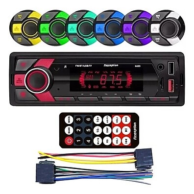 Rádio MP3 Bluetooth: Som e Cores para Seu Carro!