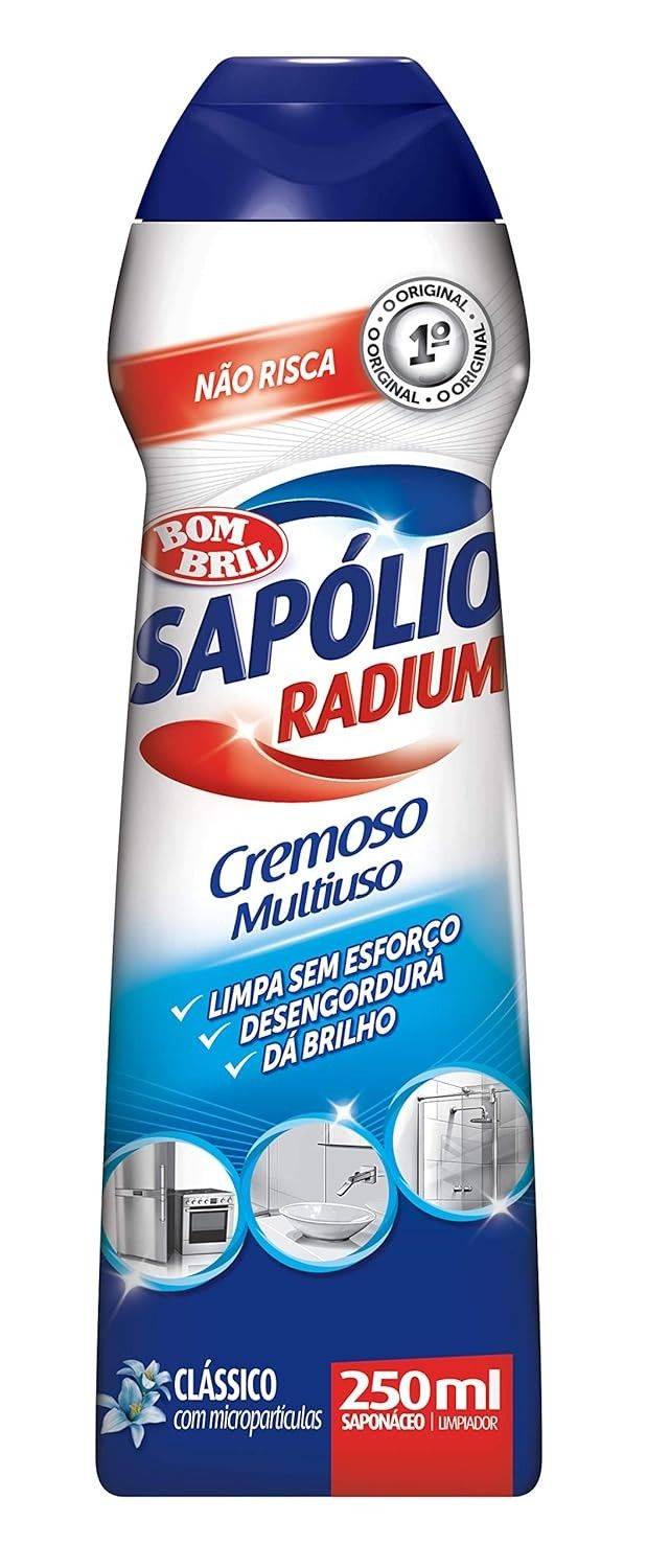 Sapólio Radium Cremoso Clássico 250ml - Limpeza Profunda sem Riscar