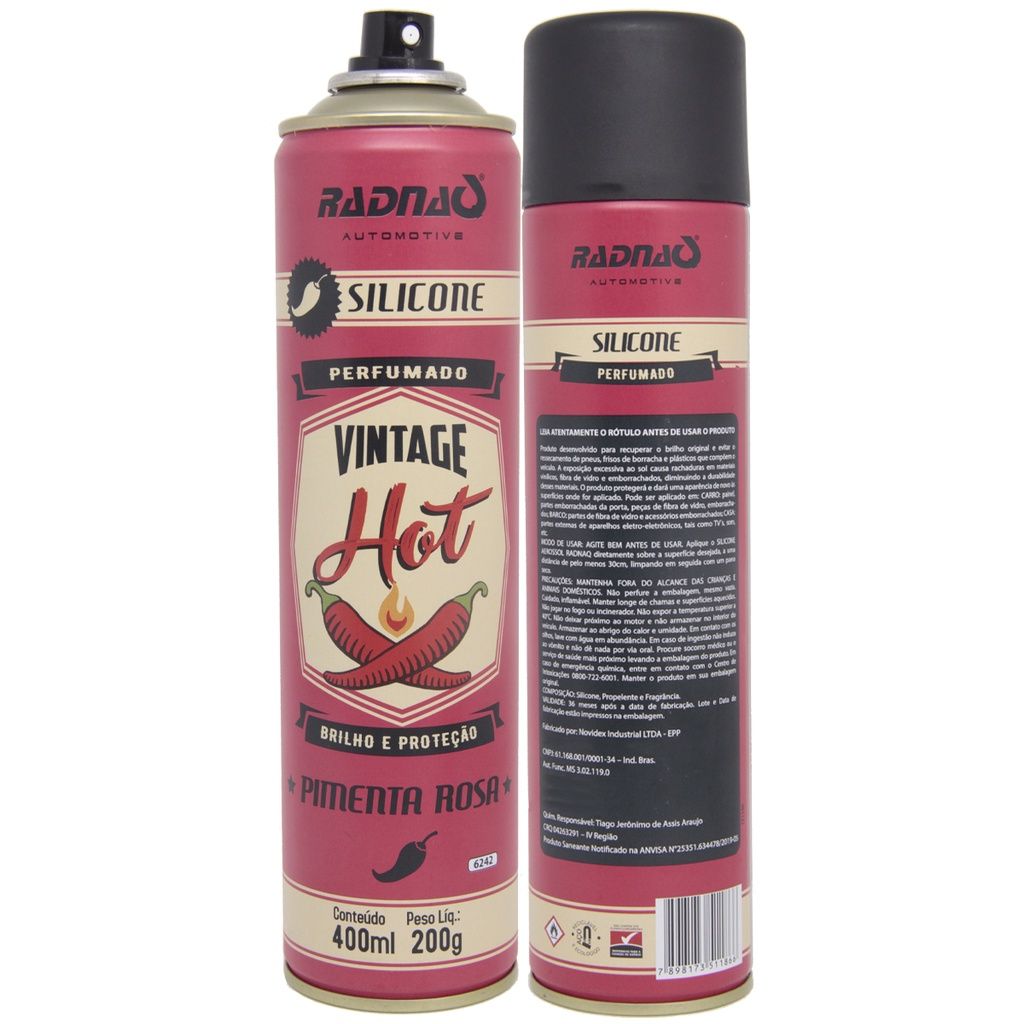 Radnaq Vintage: Silicone Perfumado para Carro Hot Pimenta Rosa
