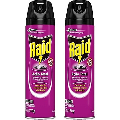 Raid Ação Total: Kit 2 Inseticidas Anti-Dengue
