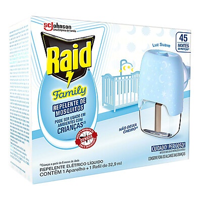 Raid Family: Proteção 45 Noites Contra Insetos