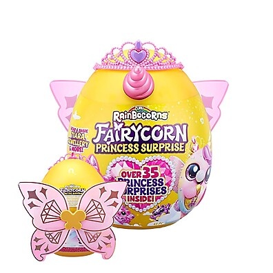 Rainbocorns Princesa Fada Surpresa: Pelúcia Mágica com 35+ Surpresas!