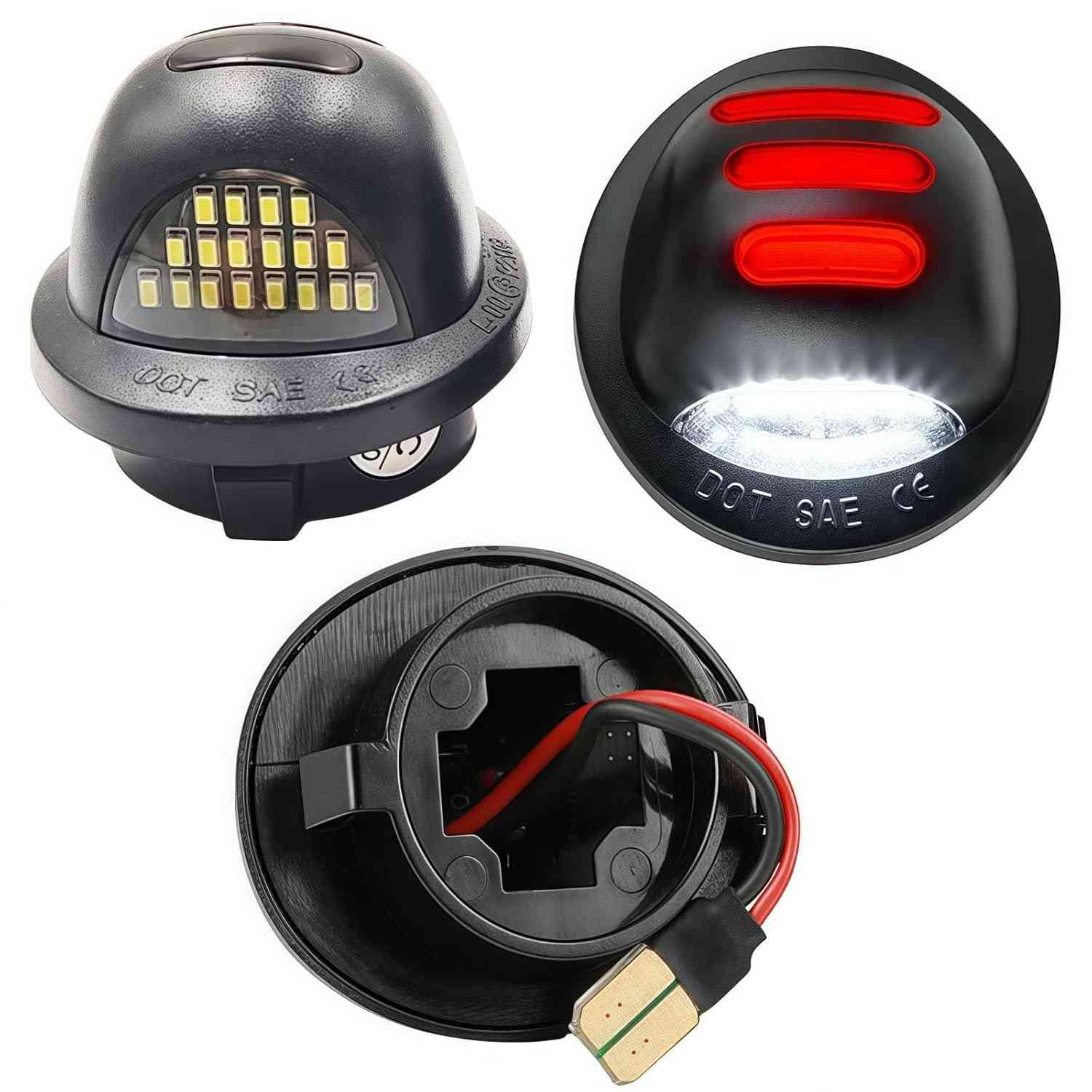 Luz de Placa Neon OLED Vermelho/Branco LED para Ford F150, Ranger, Explorer e mais