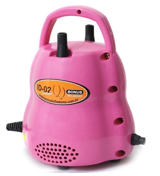 Inflador de Balões Elétrico Domestic ID-02 Rosa - Festa Rápida e Fácil!