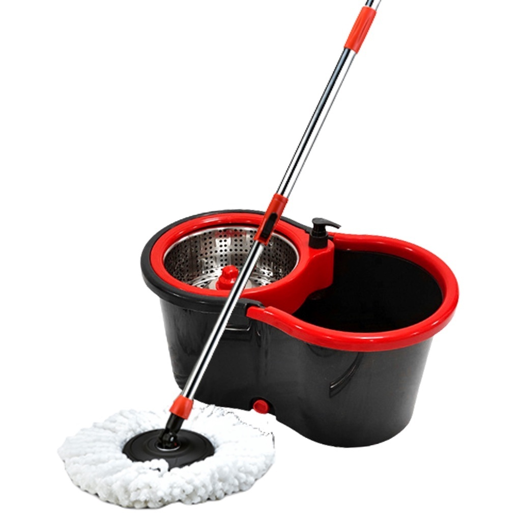Mop Giratório 360° com Balde Inox - Limpeza Fácil e Rápida