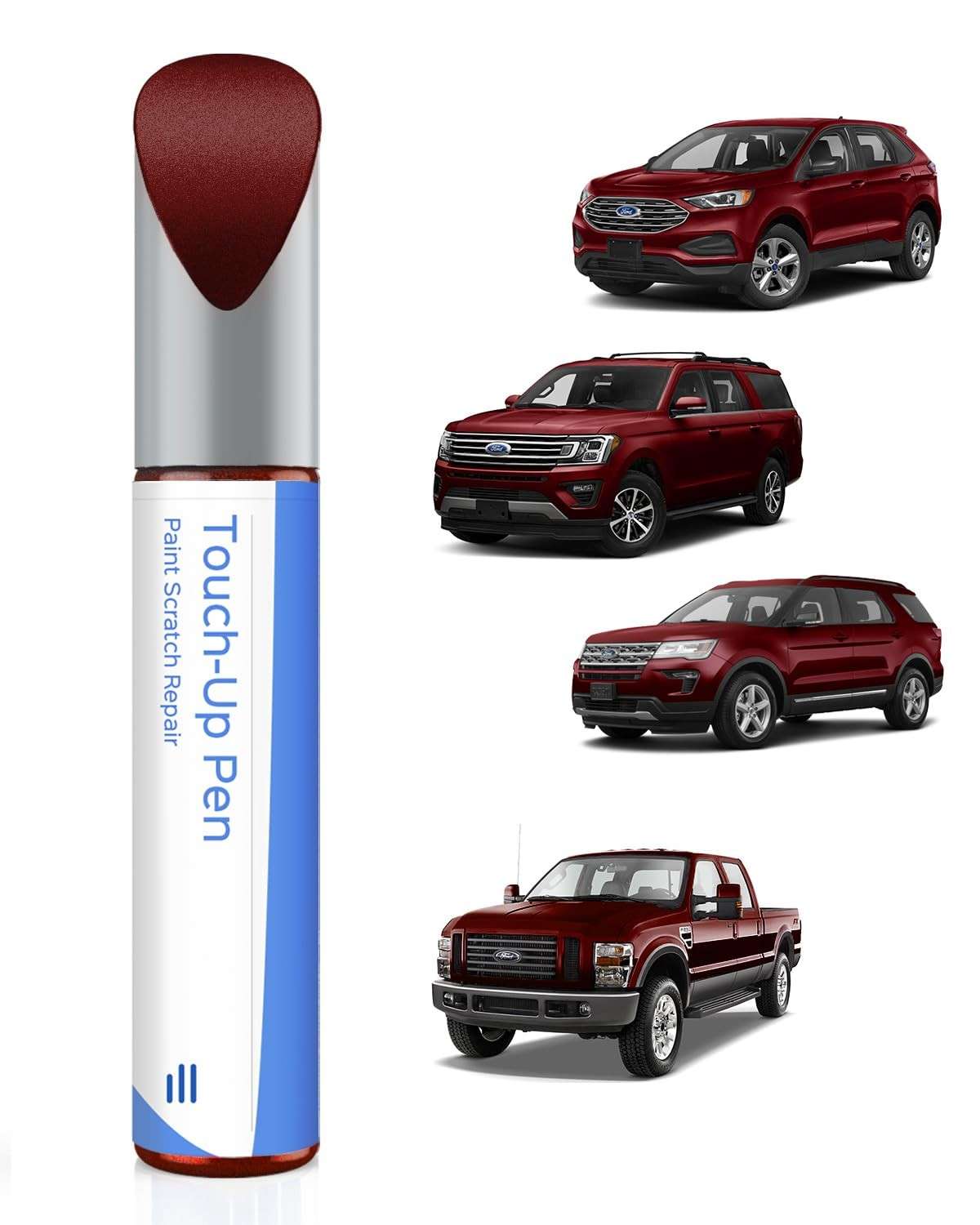 Tinta de Retoque Vermelha Rápida D4 – Compatível com Ford Exact Match | Reparo Perfeito para Arranhões e Lascas