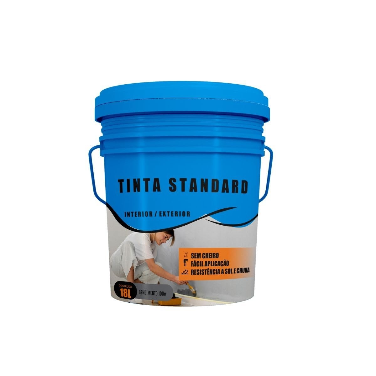 Tinta Standard Rende Mais Branco Fosco Alta Cobertura Secagem Rápida para Paredes (18L)
