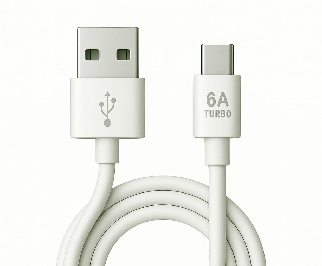 Cabo USB Tipo C 6A Turbo: Carregamento Rápido e Transferência de Dados de Alta Velocidade