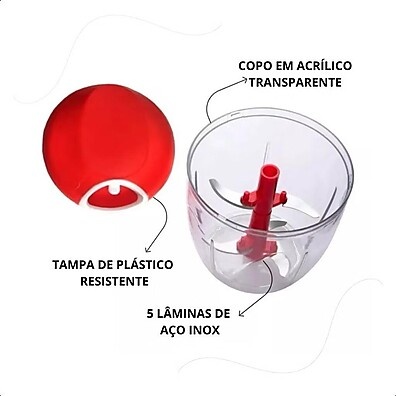 Mini Processador Manual: Pique Fácil e Rápido!