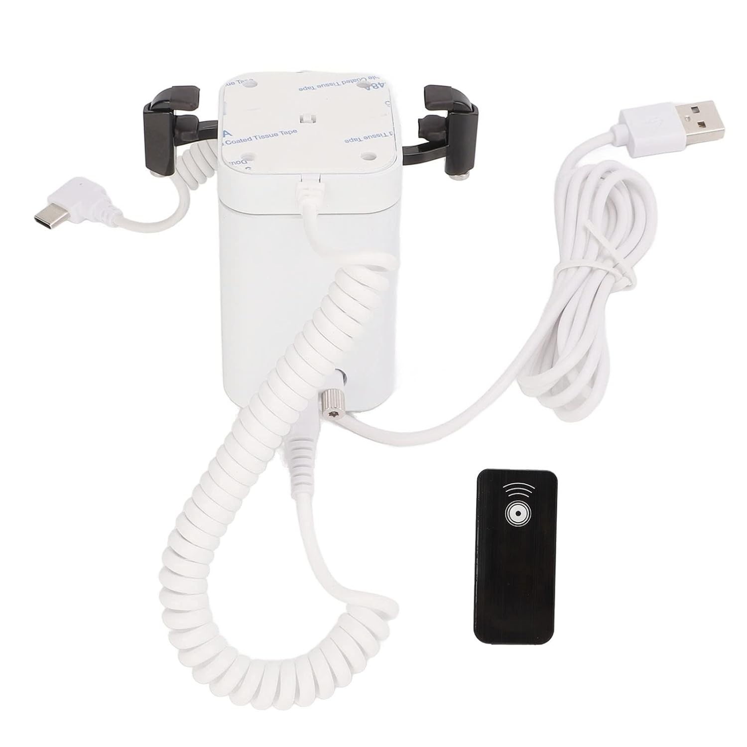 Suporte Antifurto com Alarme para Celular e Tablet - Carregamento Rápido Tipo-C
