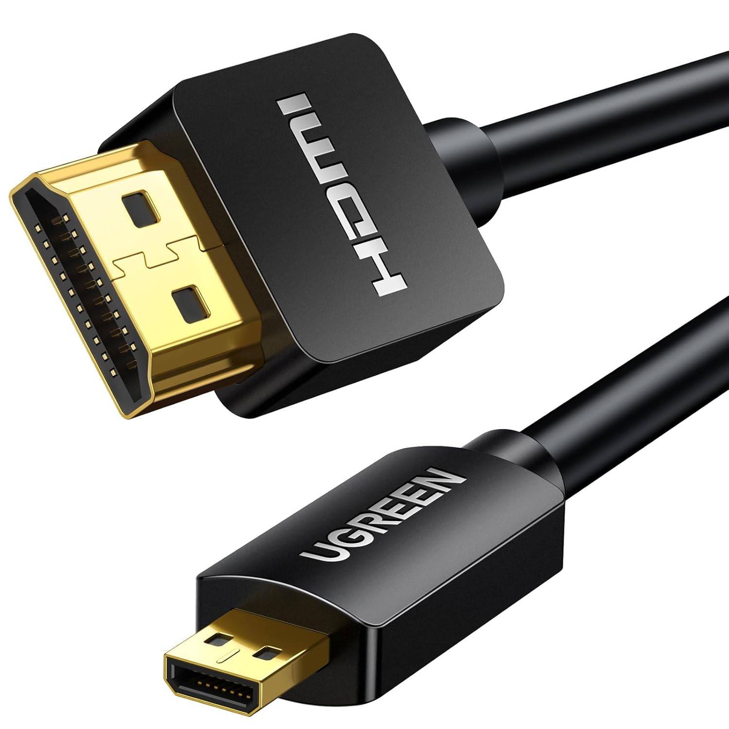 UGREEN Adaptador Micro HDMI para HDMI 4K 60Hz: Conecte Sua GoPro, Raspberry Pi e Mais!