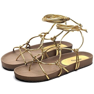Rasteirinha Papete Dourada Dubuy: Conforto e Estilo!