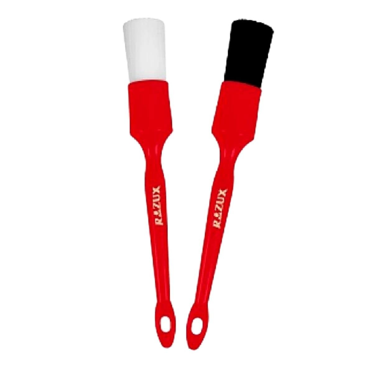 Kit 2 Pincéis Detalhamento Motos Razux - Limpeza Profissional