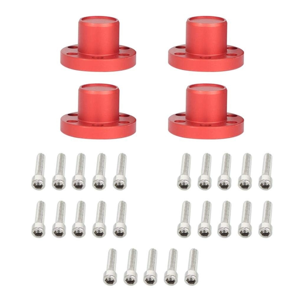 Tampa de Roda Metal 1.9/2.2 Vermelha - Upgrade Estiloso e Durável para seu RC 1:10