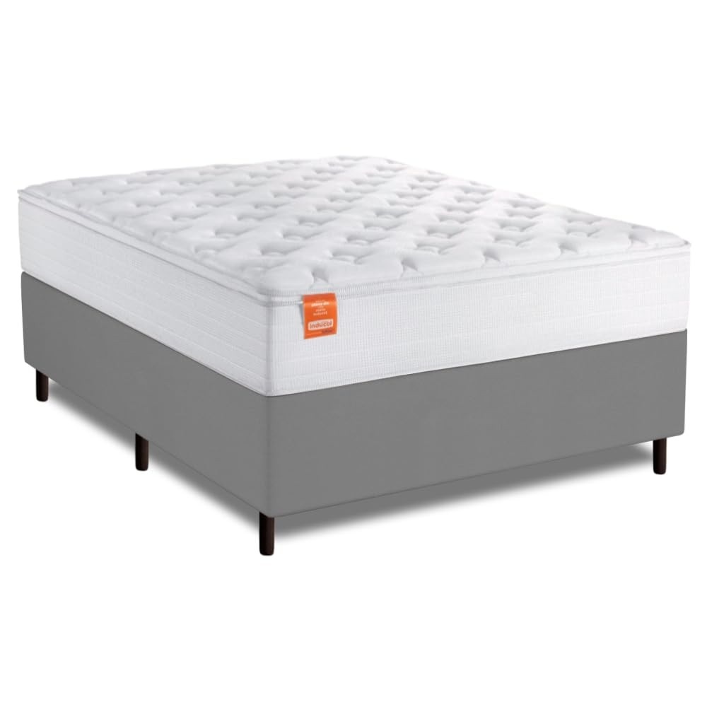 Cama Box Colchão Casal King Molas Ensacadas Real 193x203x65cm - Conforto e Sustentação Premium com Design Moderno