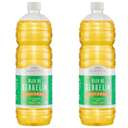 Óleo de Gergelim Extra Virgem Prensado a Frio Sésamo Real 1 Litro - Kit 2x Unidades