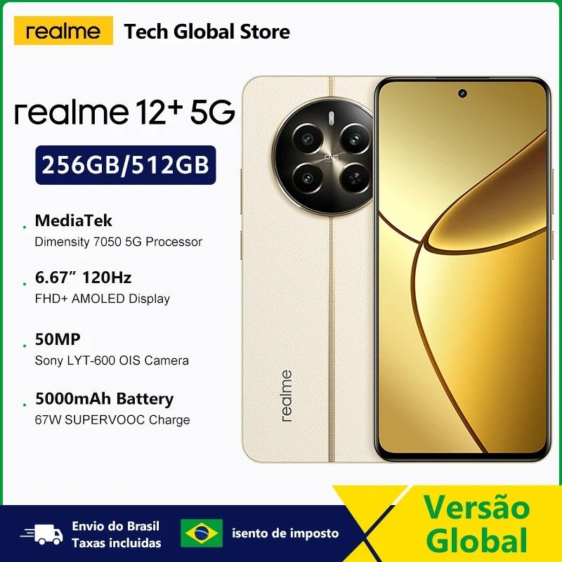 Realme 12+ 5G: Poder e Elegância na Sua Mão