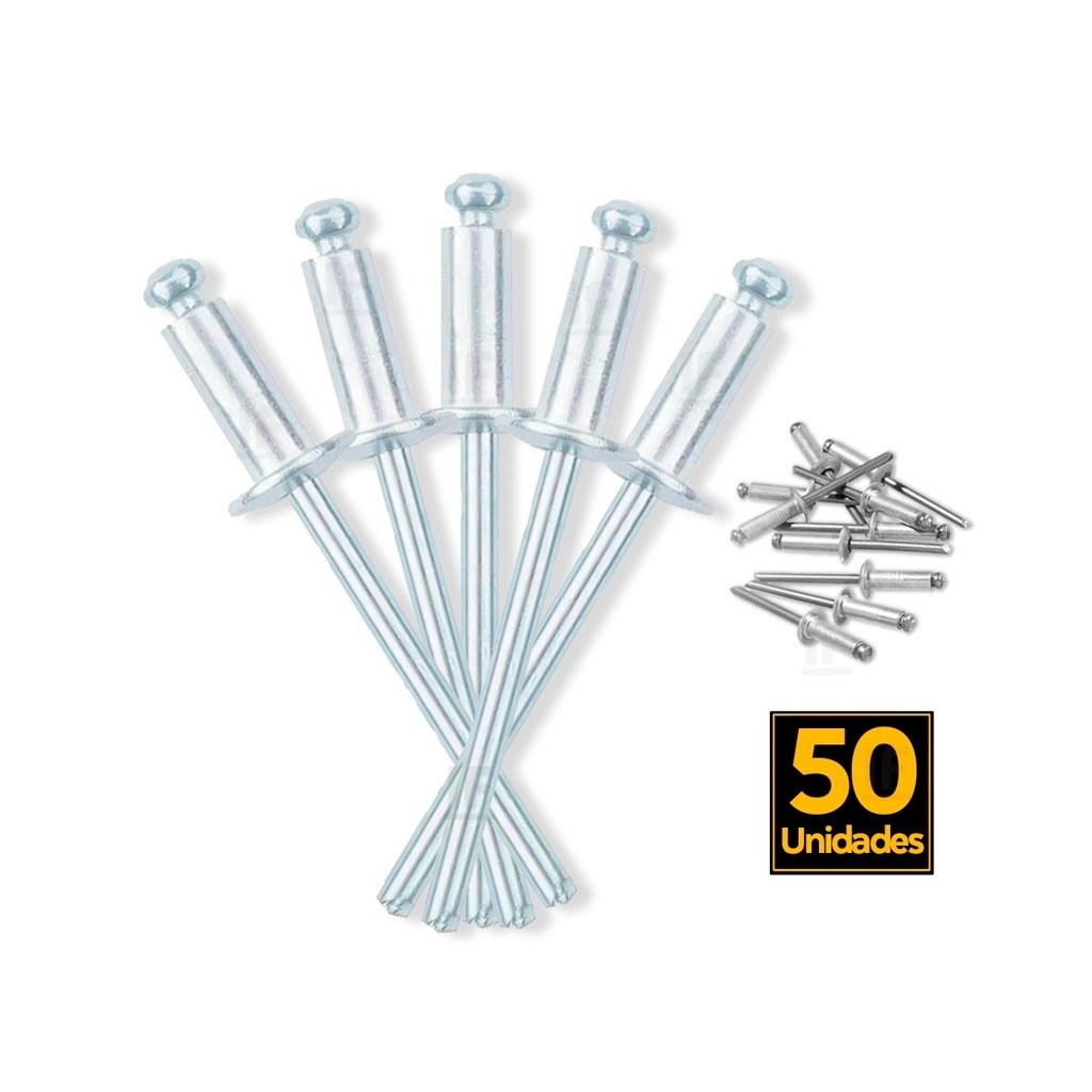 Rebite de Alumínio 4,8x12mm: Fixação Forte!