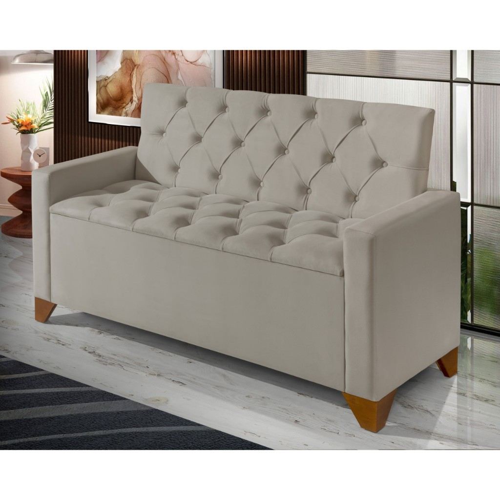 Recamier Califórnia: Luxo e Baú 1,30m