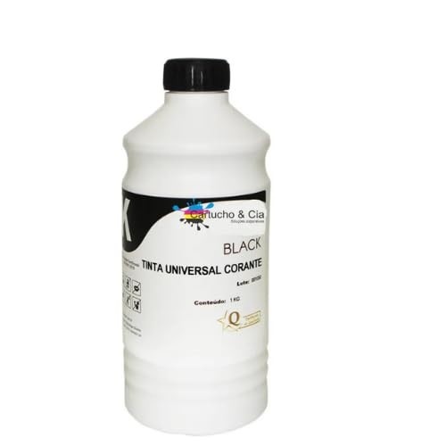 Tinta Corante Universal Preto 919400001 1kg - Recarga de Cartucho com Qualidade Profissional