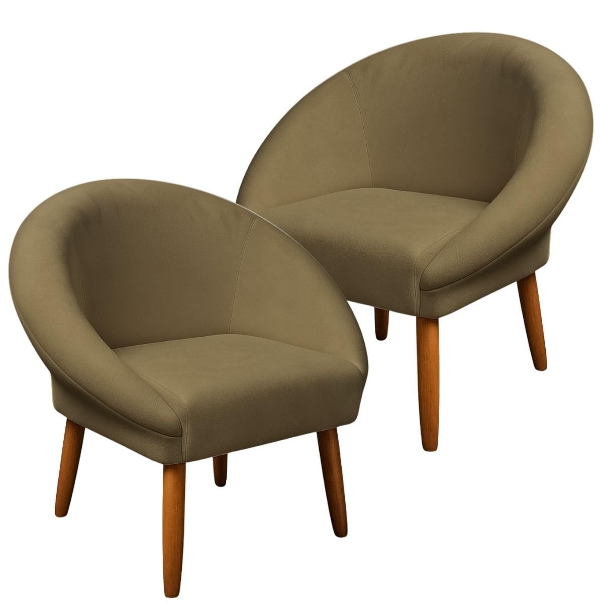 Kit 2 Poltronas Capuccino - Design Elegante para Salas de Espera e Recepções Modernas