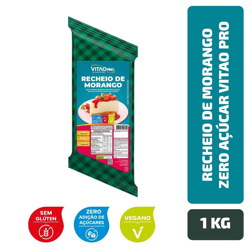 Recheio de Morango Zero Açúcar VitaoPRO: Sabor e Saúde!