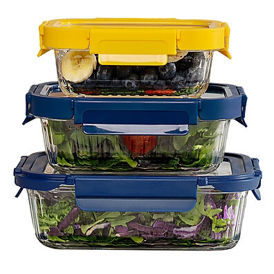 Recipientes Vidro Genicook 3 Pcs: Praticidade e Estilo na Cozinha