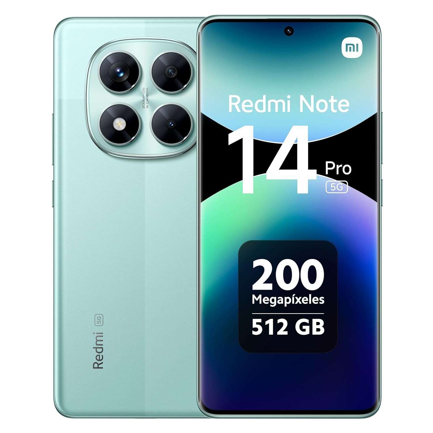 Smartphone Xiaomi Redmi Note 14 Pro 5G Coral Green: 12GB RAM, 512GB ROM, NFC - Potência e Estilo!