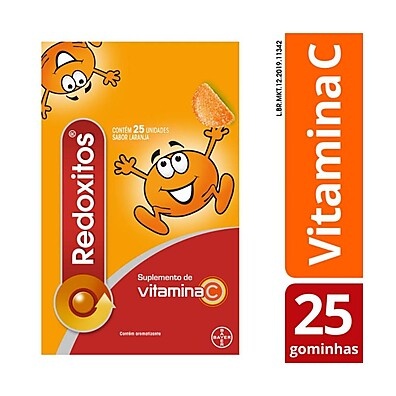 Redoxitos Vitamina C Laranja – 25 Gomas Pra Fortalecer o Sistema Imunológico Infantil