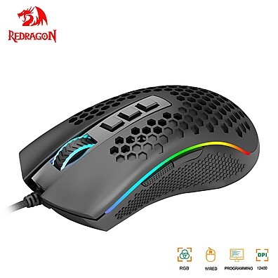 Redragon Storm M808: Mouse Gamer RGB 12400 DPI