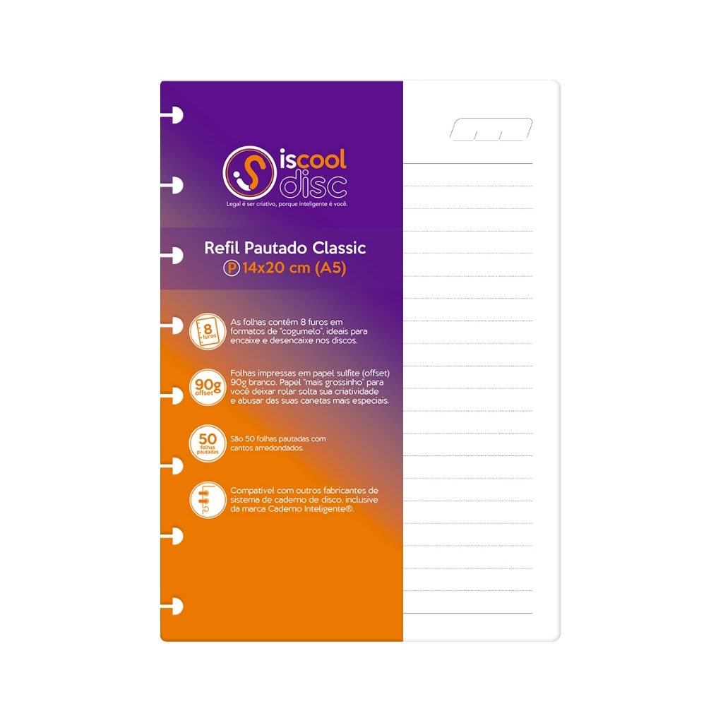 Refil Caderno Disco ISCOOL: Mais Folhas, Mais Criatividade!
