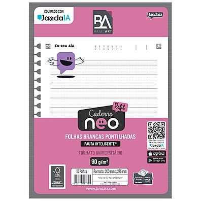 Refil Caderno JandaIA: Estudo Inteligente!