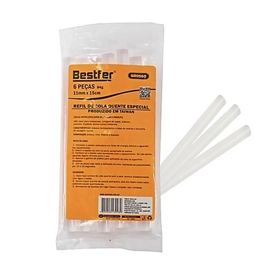 Refil Cola Quente Bestfer: Kit com 6 Unidades