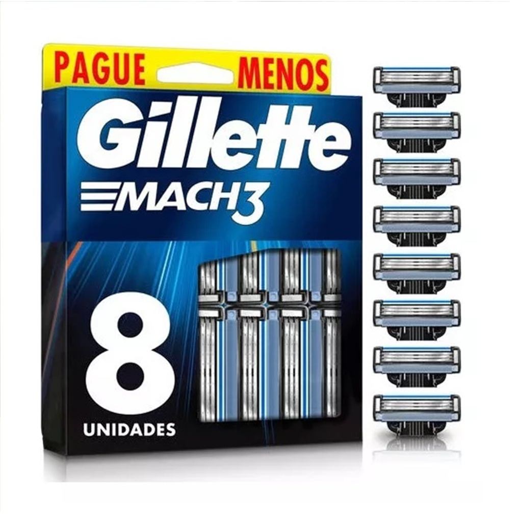 Refil de Lâminas Gillette Mach3: Corte Suave e Conforto Duradouro