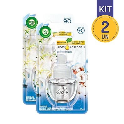 Refil Difusor Elétrico Bom Ar: Lirio & Algodão 2un