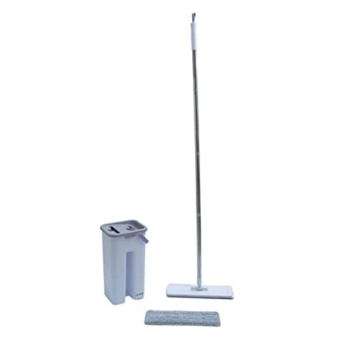 Kit Mop Limpeza Slim com Refil de Microfibra - Sistema Prático e Higiênico