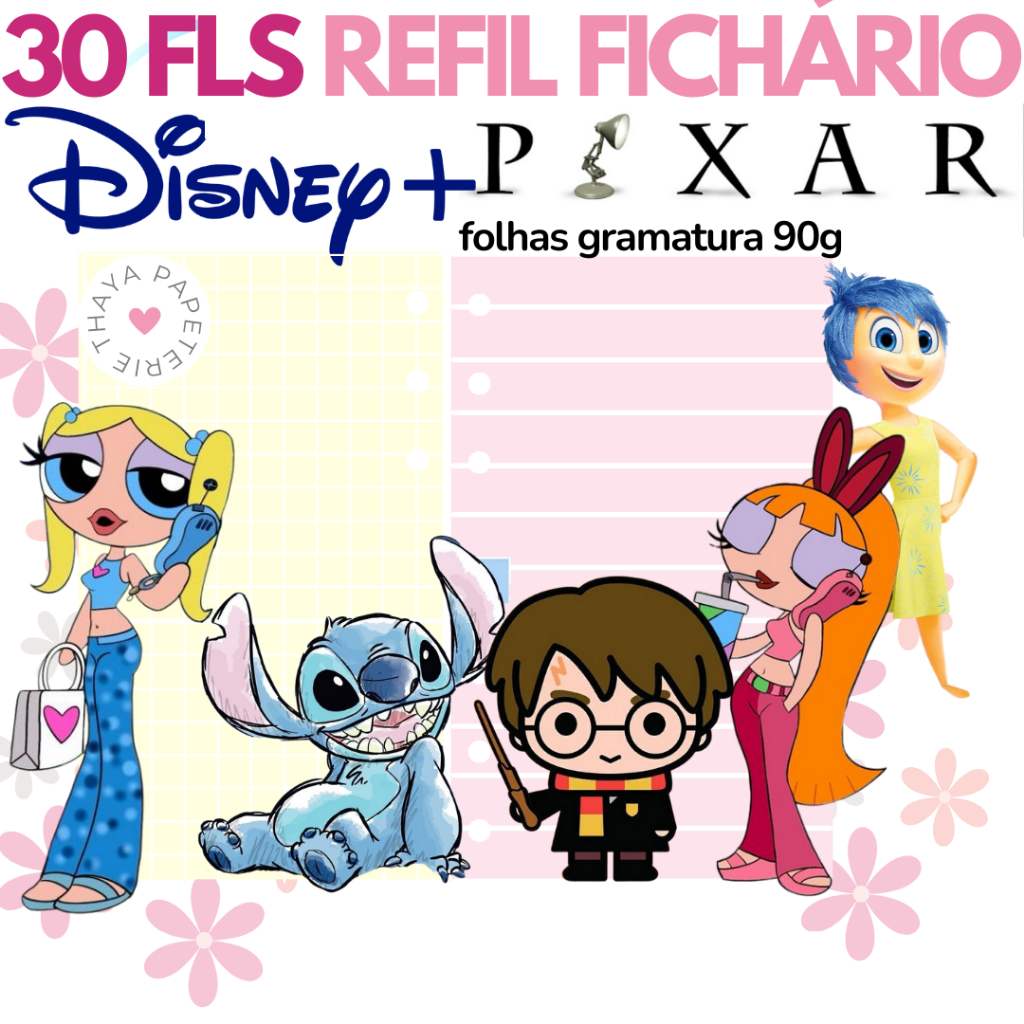 Refil Fichário Binder 30 Folhas 90g – Organize Seus Estudos com Estilo!