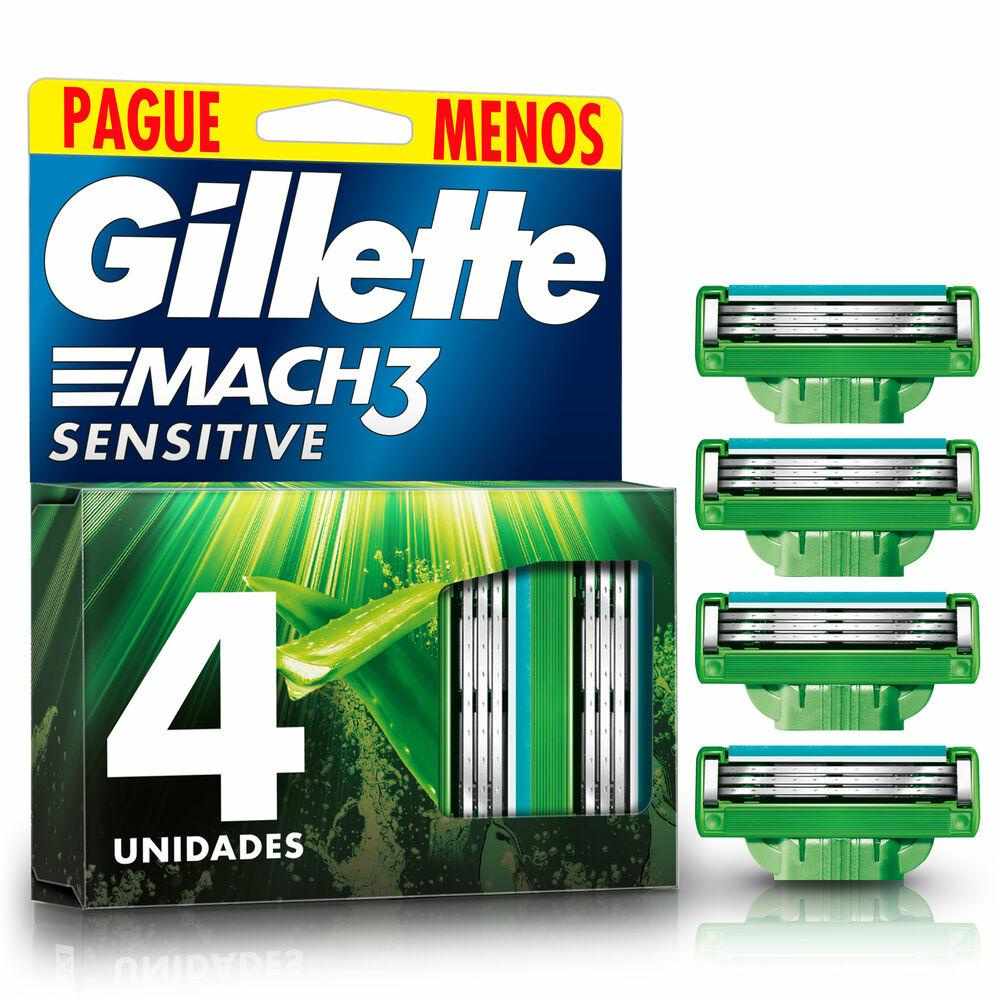 Refil Gillette Mach3 Aloe & Vitamina: Barbear Suave
