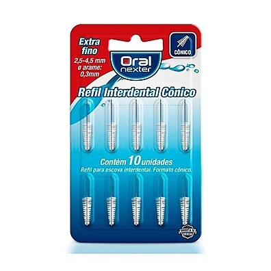 Refil Interdental Cônico Extra Fino: Limpeza Profunda para Aparelhos