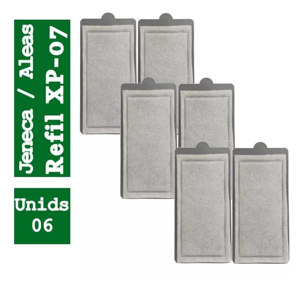 Refil Lã + Carvão para Filtro Jeneca/Aleas XP-07 (6 Unidades)