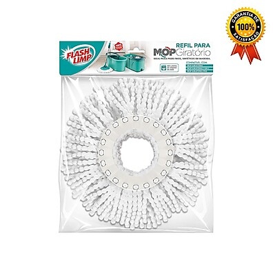 Refil Mop Giratório 12L – Limpeza Profunda com Microfibra