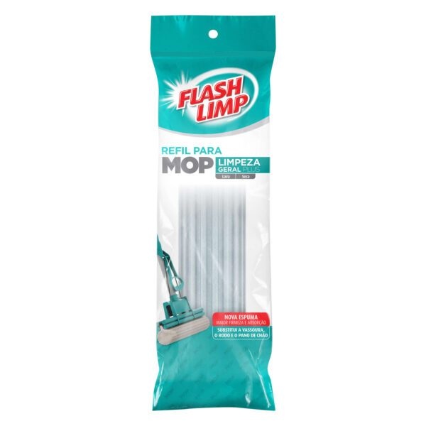 Refil Mop Limpeza Geral Plus Flashlimp: Limpeza Sem Contato