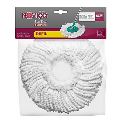 Refil Mop Turbo Microfibra: Limpeza Impecável!