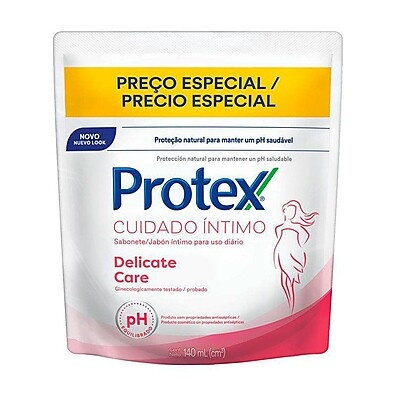 Refil Protex Cuidado Íntimo Delicate Care 140ml – Higiene Feminina Ideal